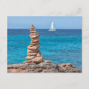 Carte Postale Cairn à la mer Méditerranée