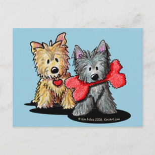 Carte postale Cairn Terrier Duo
