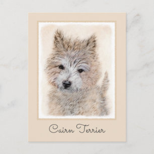 Carte Postale Cairn Terrier Peinture Chiot - Art Chien original