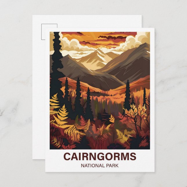 Carte Postale Cairngorges National Park Scotlandia Travel (Devant / Derrière)