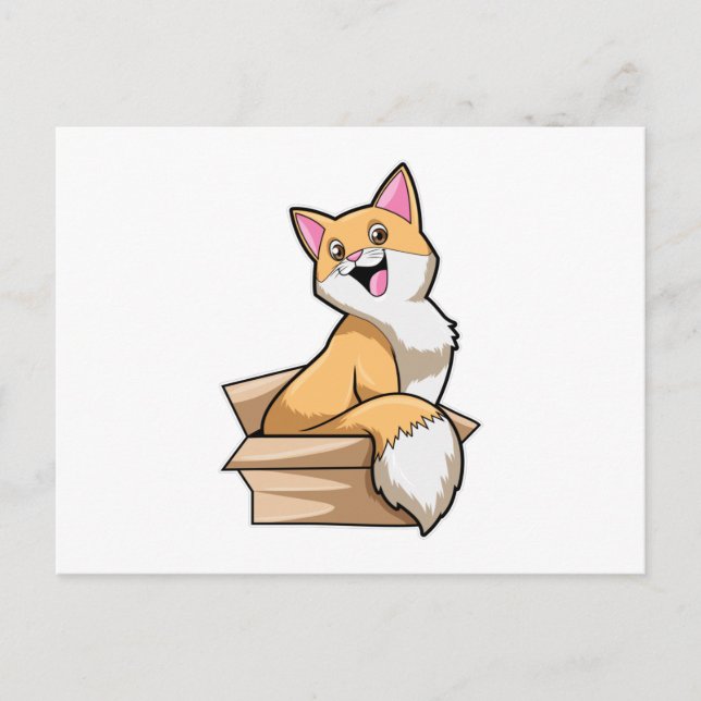 Carte Postale Caisse pour chat (Devant)