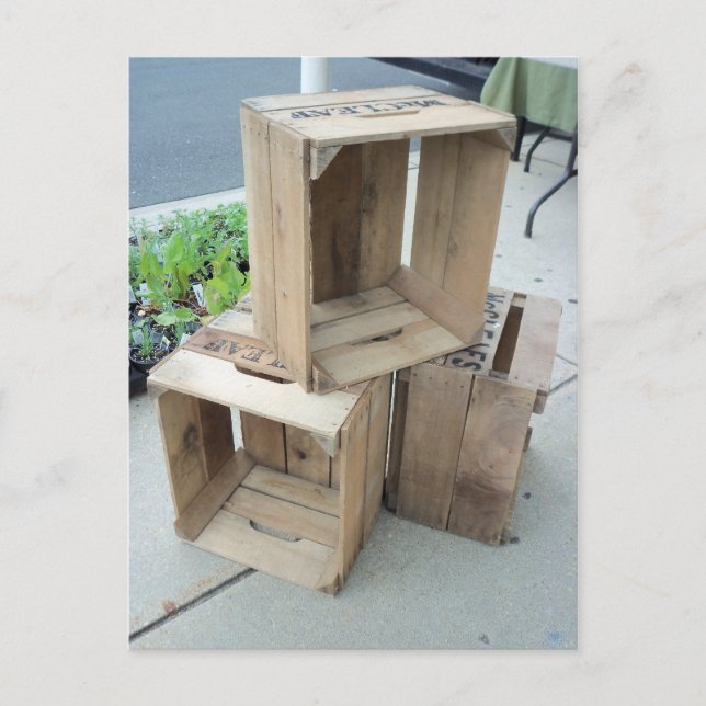 Carte Postale Caisses En Bois (Devant)