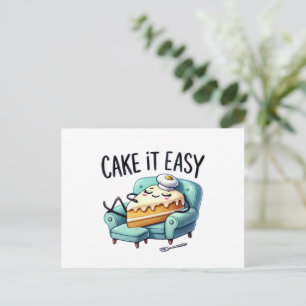 Carte Postale Cake It Easy - Relaxant Gâteau