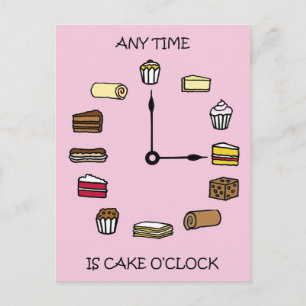 Carte Postale Cake O'clock Cake Love Cartoon