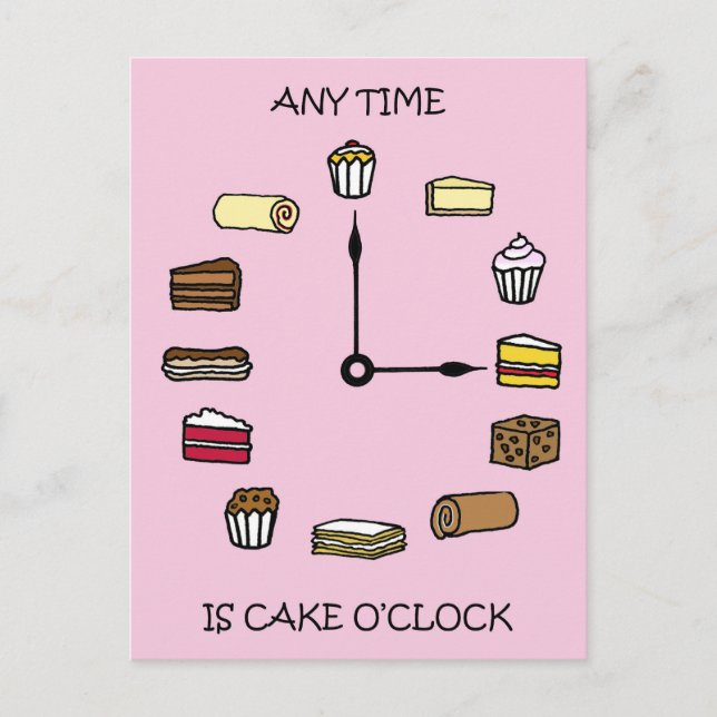 Carte Postale Cake O'clock Cake Love Cartoon (Devant)