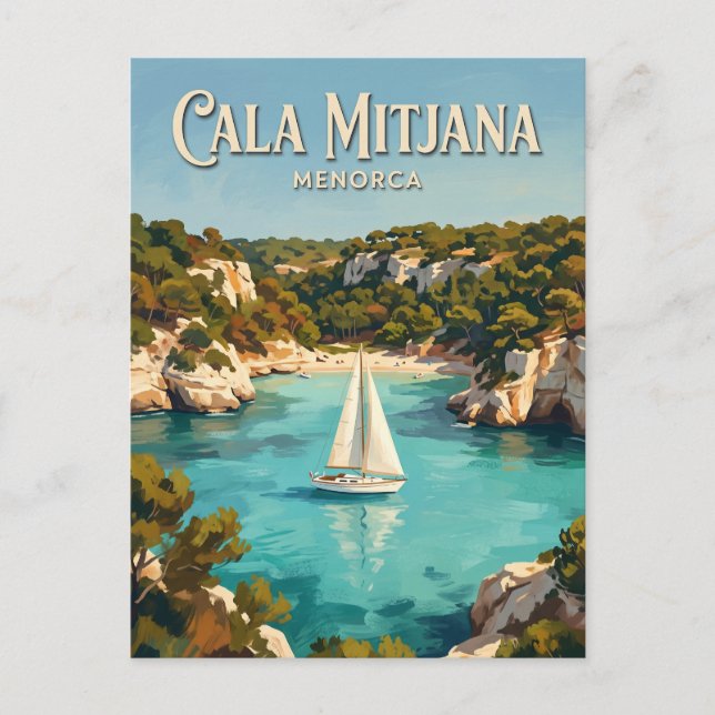 Carte Postale Cala Mitjana Espagne (Devant)