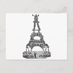 Carte Postale Calavera de la Tour Eiffel vers la fin des années 