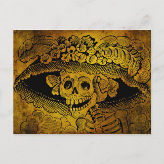 Carte Postale Calavera Garbancera par José Guadalupe Posada