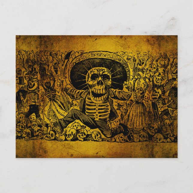 Carte Postale Calavera Oaxaqueña par José Guadalupe Posada (Devant)