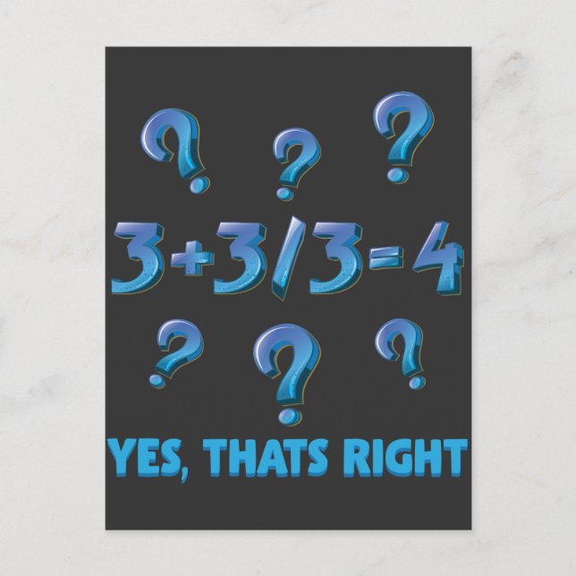 Carte Postale Calcul des mathématiques Éducation des étudiants M (Devant)