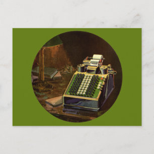 Carte Postale Calculateur comptable Comptomètre vintage