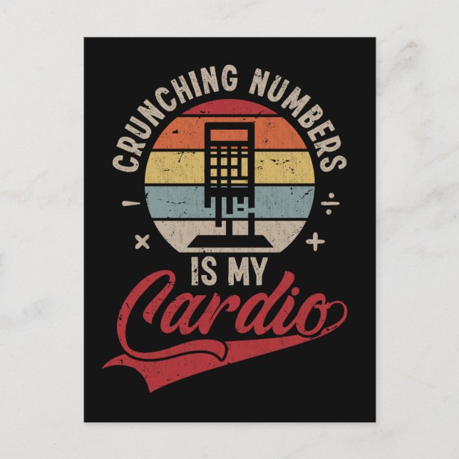 Carte Postale Calculateur comptable Humour CPA (Devant)