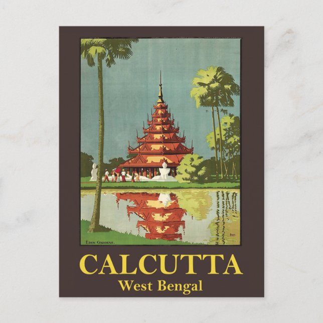 Carte Postale Calcutta, la capitale du Bengale occidental, Inde (Devant)