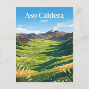 Carte Postale Caldeira d'Aso Japon