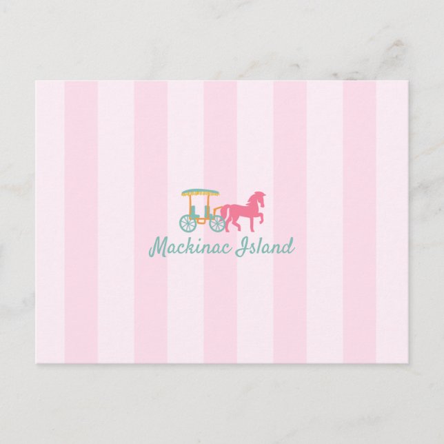 Carte Postale Calèche de l'île Mackinac (Devant)