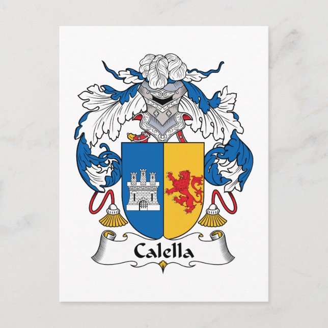 Carte Postale Calella Family Crest (Devant)
