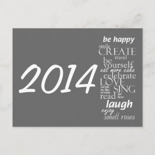 Carte postale Calendrier 2014 - mots inspirants