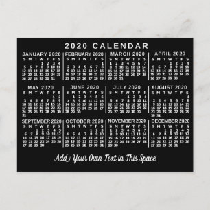 Carte Postale Calendrier 2020 (Voir la description pour la nouve