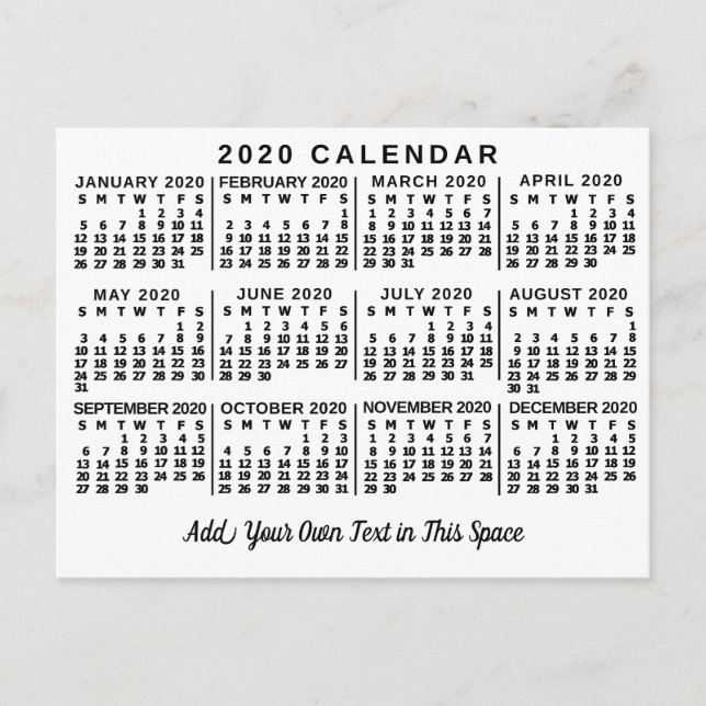 Carte Postale Calendrier 2020 (Voir la description pour la nouve (Devant)