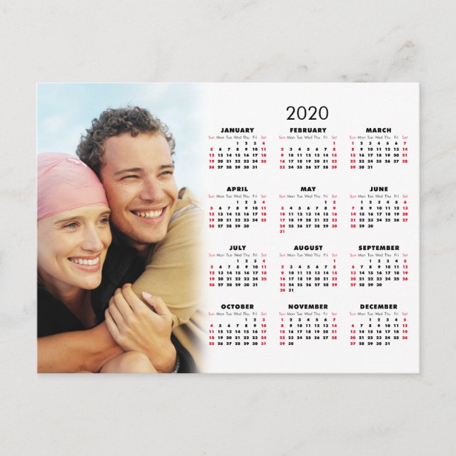Carte Postale Calendrier 2020 Votre Photo (Devant)