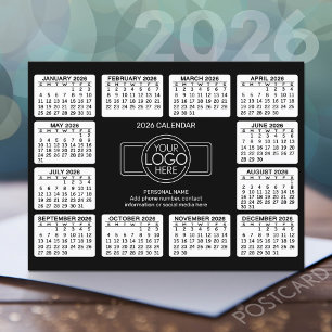 Carte Postale Calendrier 2025 avec logo Coordonnées