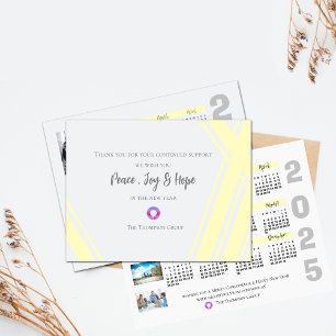 Carte Postale Calendrier 2025 Photo Noël Nouvel An d'entreprise