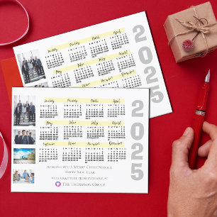 Carte Postale Calendrier 2025 Photo Noël Nouvel An Entreprise