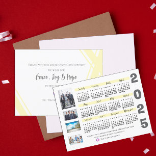 Carte Postale Calendrier 2025 Photo Noël Nouvel An Entreprise
