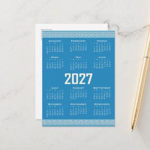Carte Postale Calendrier 2027, Frette Grecque, Latte Cosmique su