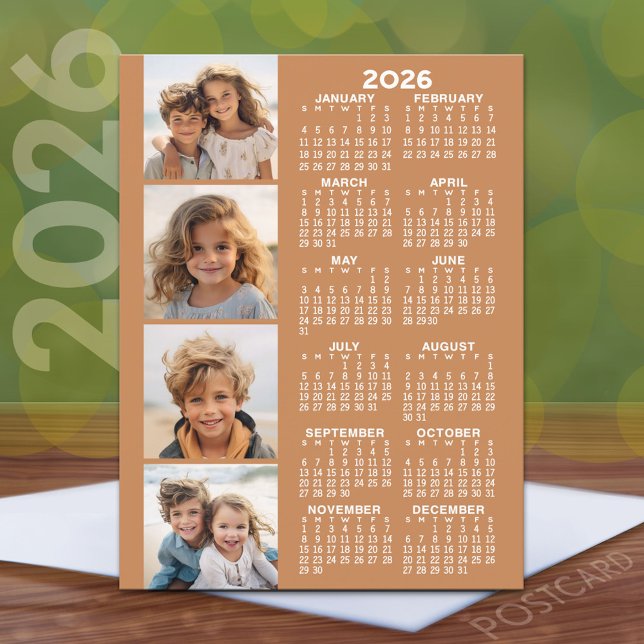 Carte Postale Calendrier avec 4 photos - Terra Cotta (2026 Calendar Postcard)