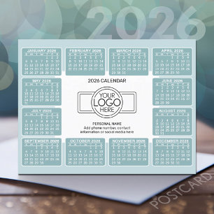Carte Postale Calendrier avec logo Coordonnées