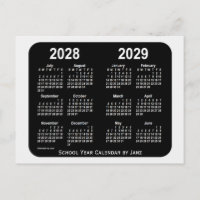 Calendrier de l'année scolaire 2028-2029 Smokey Ne