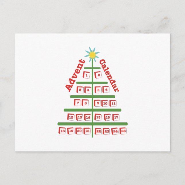 Carte Postale Calendrier de l'arrivée (Devant)