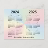 Calendrier de l'école Rainbow Cloud 2024-2025 par 