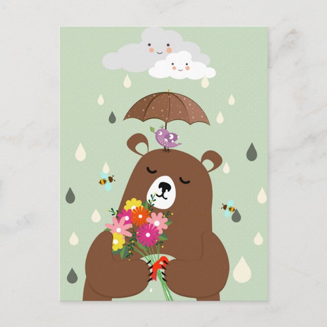 Carte Postale Calendrier de l'ours mûr (Devant)