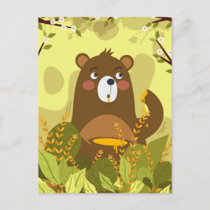 Carte Postale Calendrier de l'ours mûr