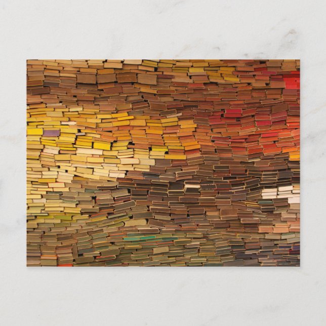 Carte postale Calendrier de pile de livres (Devant)