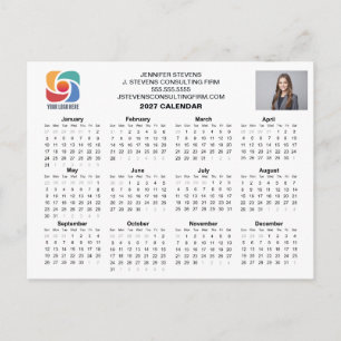 Carte Postale Calendrier d'entreprise personnalisé avec logo d'a