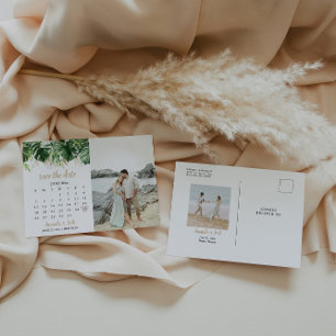 Carte Postale Calendrier des mariages de plage Enregistrer la ph
