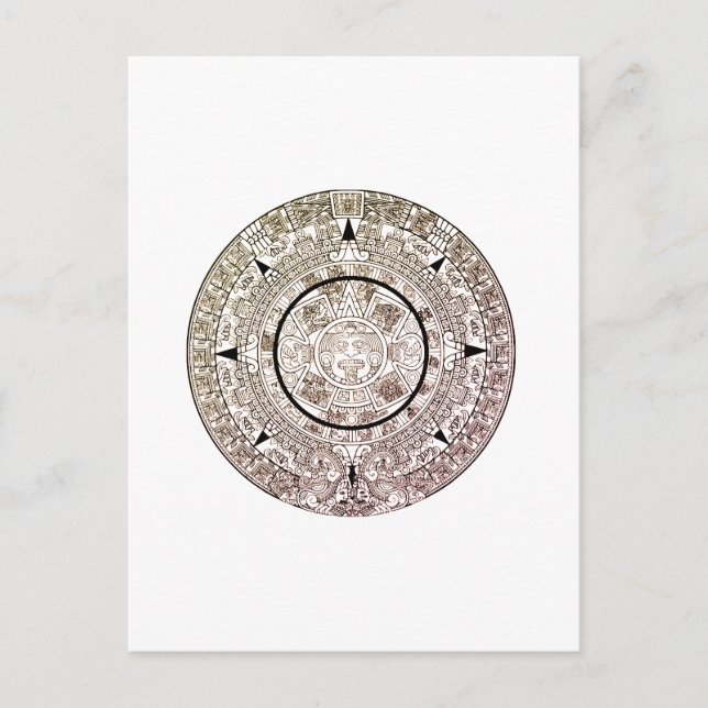 Carte Postale Calendrier du disque solaire Aztec (Devant)