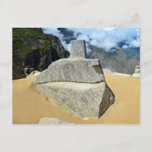 Carte Postale Calendrier en pierre Inti Watana à Machu Picchu, P