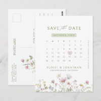 Calendrier Fleur de la Prairie Pastel Doux Enregis