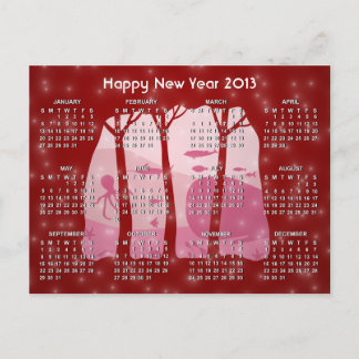 Carte postale Calendrier Forêt Imaginaire neige 20