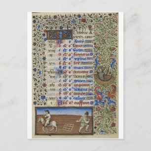 Carte Postale Calendrier médiéval : Octobre