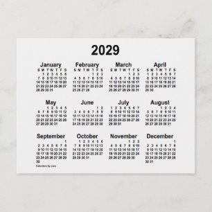 Carte Postale Calendrier Mini Fumée Blanche 2029 de Janz