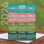 Carte Postale Calendrier - motif à bandes abstrait moderne<br><div class="desc">Un calendrier complet imprimé sur une seule carte postale offre un moyen concis et visuellement accessible de planifier et de suivre une année entière en un coup d'oeil. Installé dans un format grille, avec des mois disposés en rangées et en colonnes, il affiche les 12 mois clairement, ce qui permet...</div>