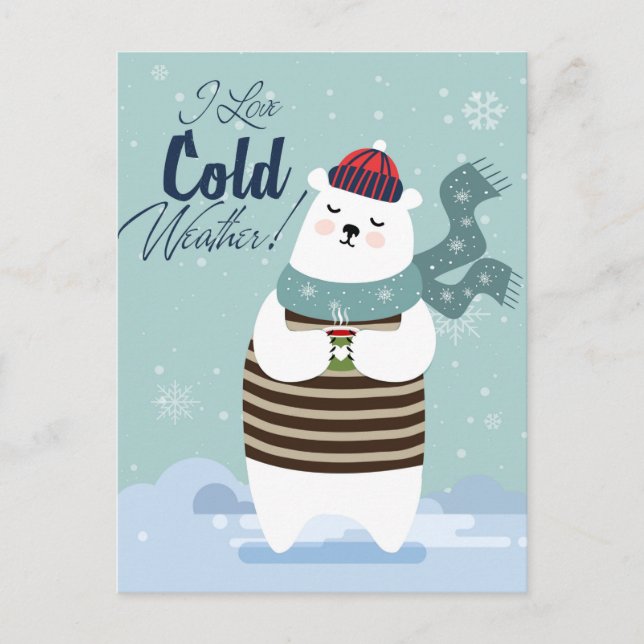 Carte Postale Calendrier Ourson Mignon 2025 (Devant)