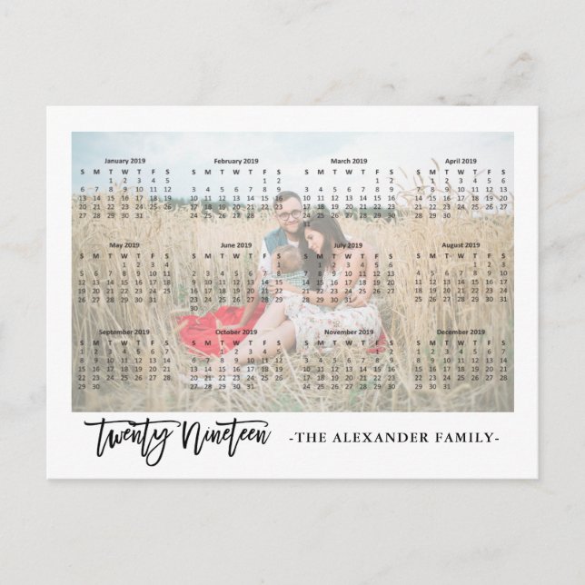 Carte postale Calendrier photo Sweet 2019 (Devant)