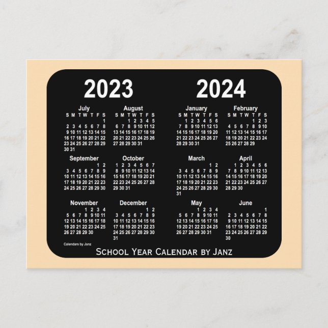 Carte Postale Calendrier scolaire 2023-2024 Blé Neon Mini par Ja (Devant)