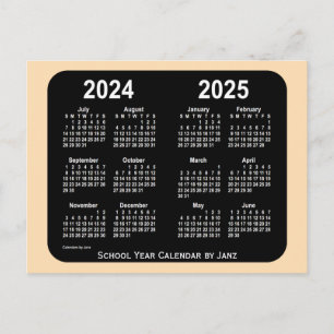 Carte Postale Calendrier scolaire 2024-2025 Blé Neon Mini par Ja